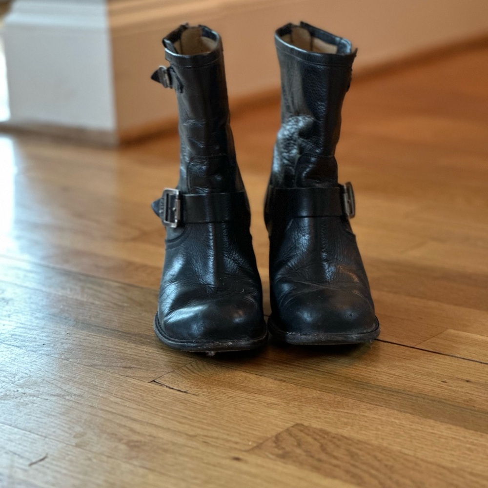 Frye buckle boots 7 1/2 with rear zipper - Picture 2 of 7